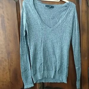 Dark Heather Gray V neck Sweater