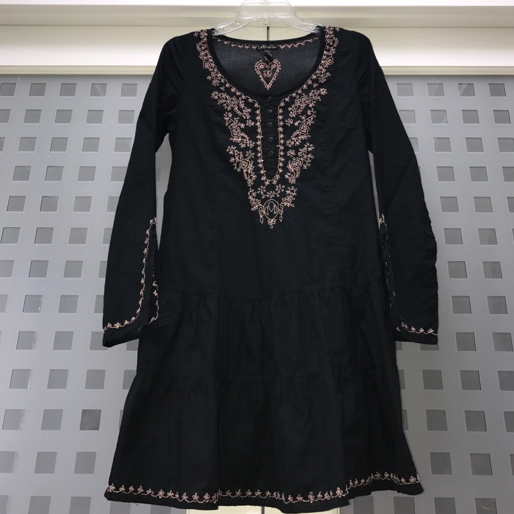 Black embroidered Tunic/dress