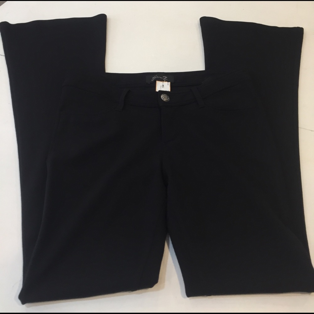 7 for all mankind black rayon trousers