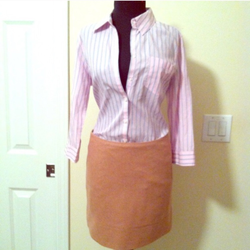 Banana republic pink striped blouse