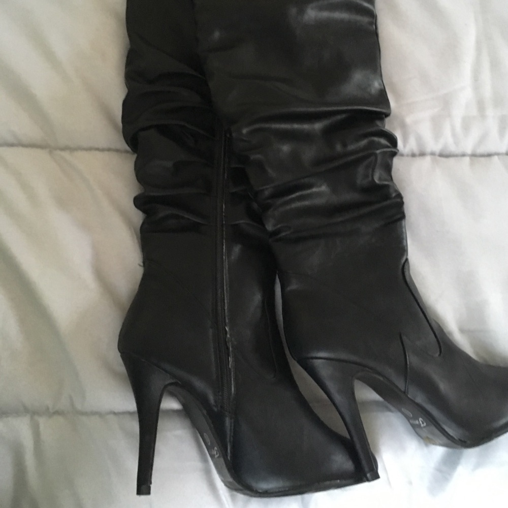 Thigh high heel boots