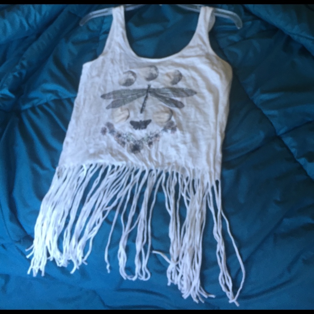 Bethany mota fringed tank top
