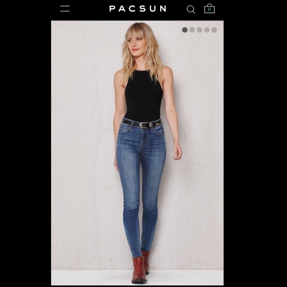 PacSun Maria Blue High Rise Skinny Jeans