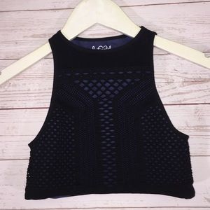 New Free People Woman's Sleeveless Cutout Crop Top