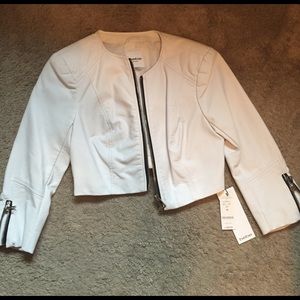 White leather Bebe jacket/blazer