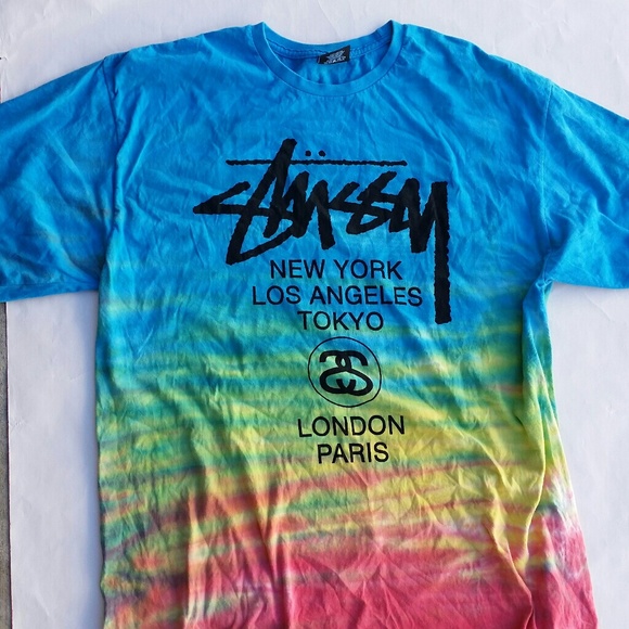 stussy rainbow shirt