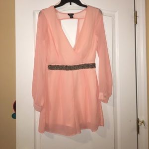 Coral V-Neck Romper.