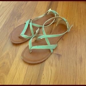 Mint green sandals