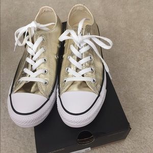 Metallic Gold Converse Women's 6