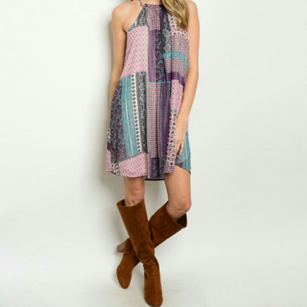 REDUCED $$$ -1 left PINK OWL Paisley Print Dress - Picture 2 of 3