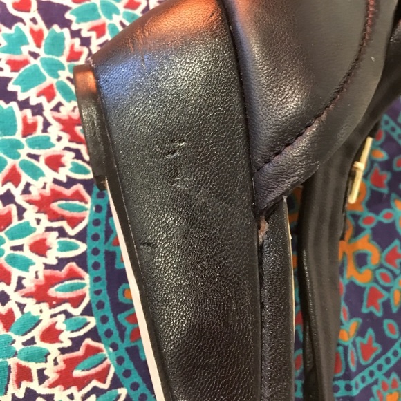 Steve Madden black leather wedge sandals - Picture 8 of 8