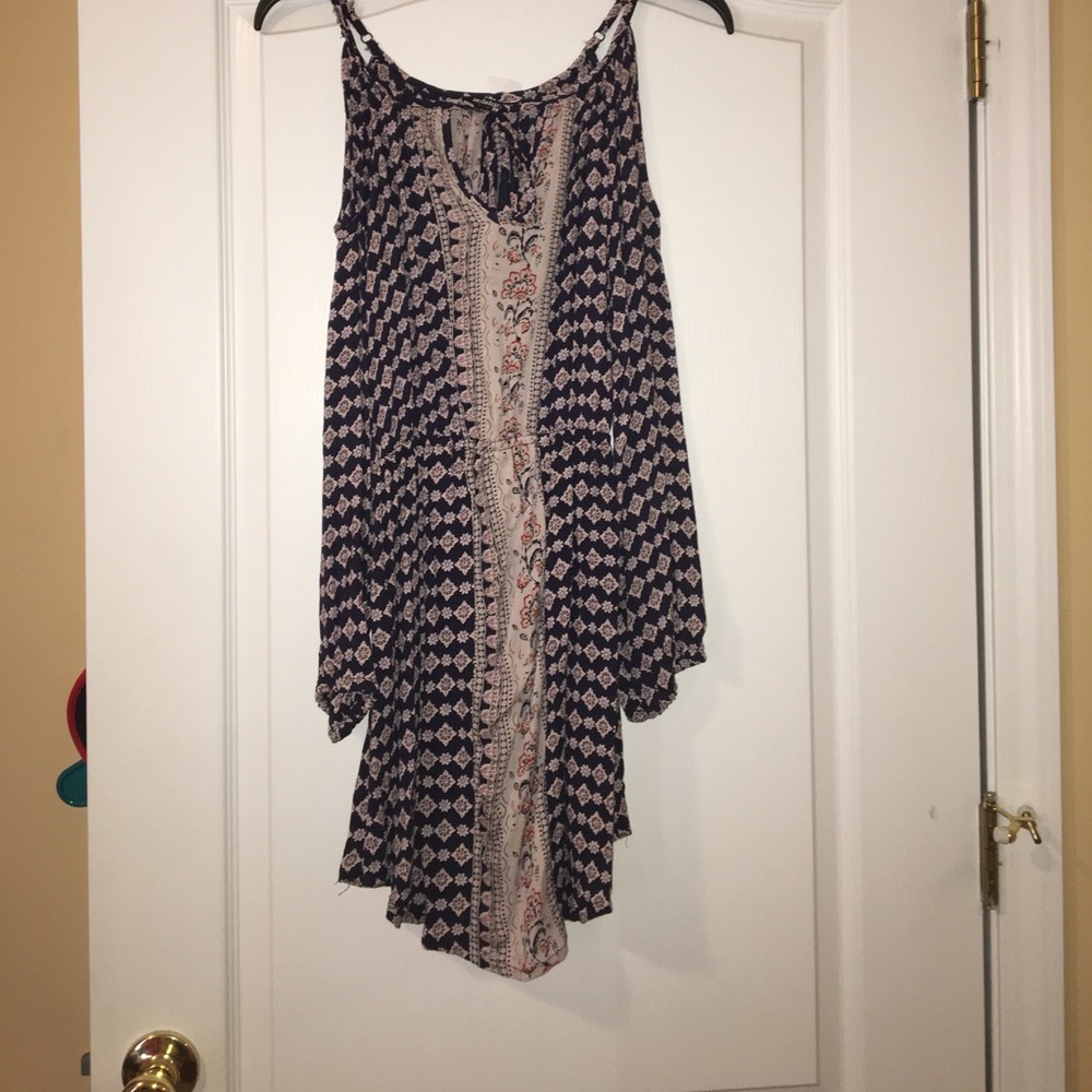 Open Shoulder Long Sleeve Spring Dress.