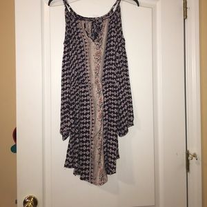 Open Shoulder Long Sleeve Spring Dress.