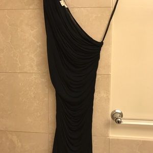 Helmut Lange off the shoulder sheer shirt