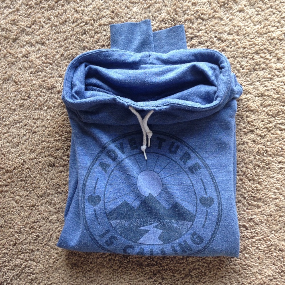 ❌SOLD❌Blue Cowl Neck Sweater