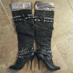 Rock & Candy by Zigi Real Leather Stiletto Boots