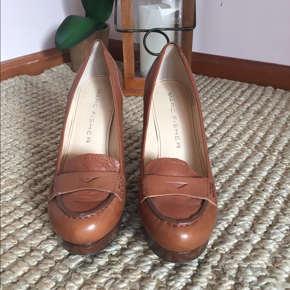 Marc Fisher Loafer Platform Pumps