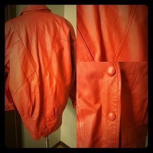 Unisex Retro Wilson Leather Bomber