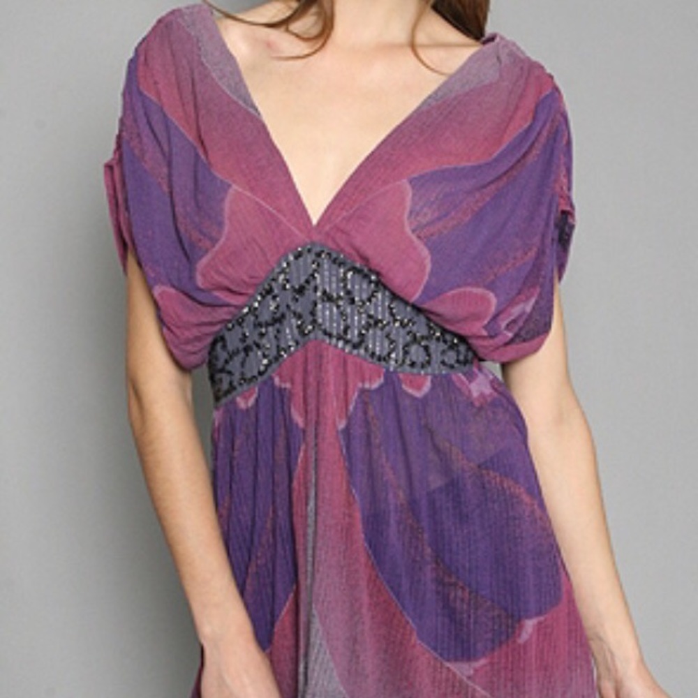 Free People V Neck Top sz M