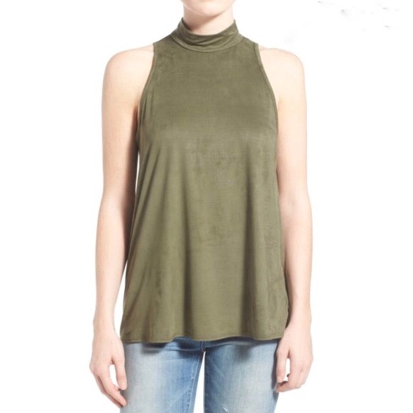 Madison & Berkeley Tops - 🚨$10 Madison & Berkeley Faux Suede Mock Neck Tank
