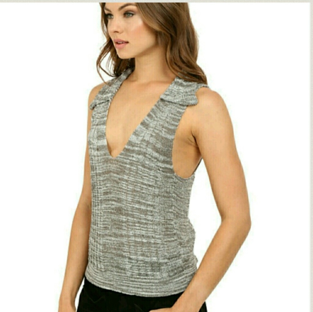 New ! Nwt FREE PEOPLE Knit Polo NWT $78