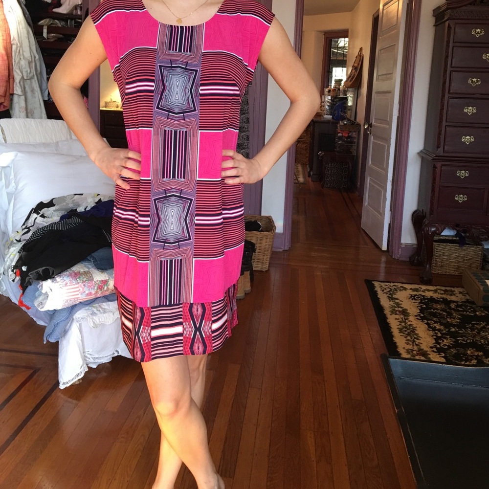 Laundry by Shelli Segal Pink Pattern Dress