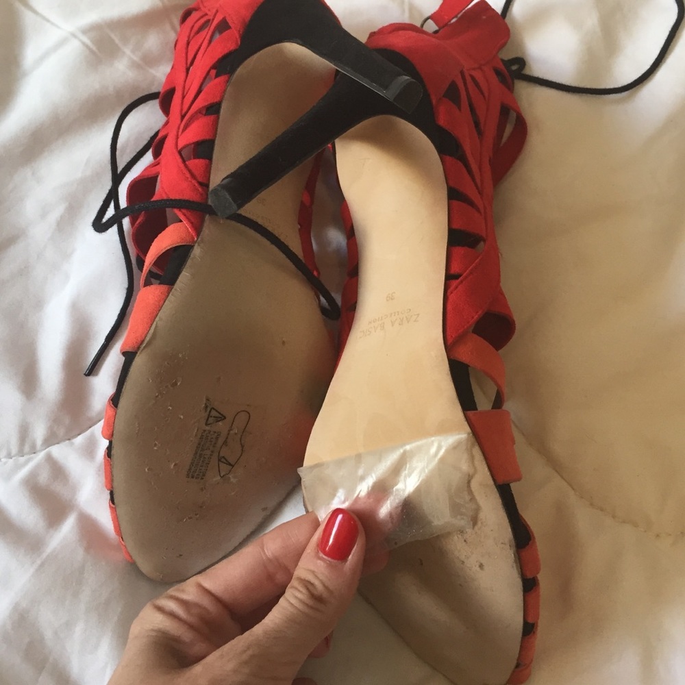 Zara red hombre heels - Picture 3 of 4