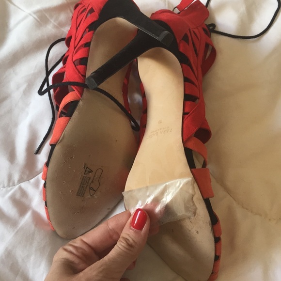 Zara red hombre heels - Picture 3 of 4
