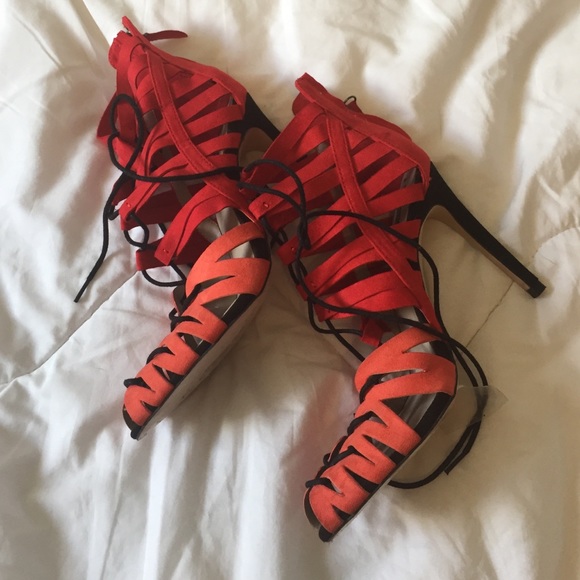 Zara red hombre heels - Picture 4 of 4