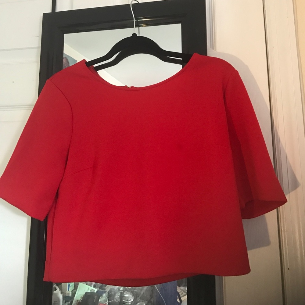 Express Red Crop Top