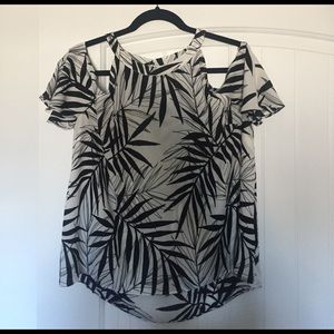 Black and white blouse