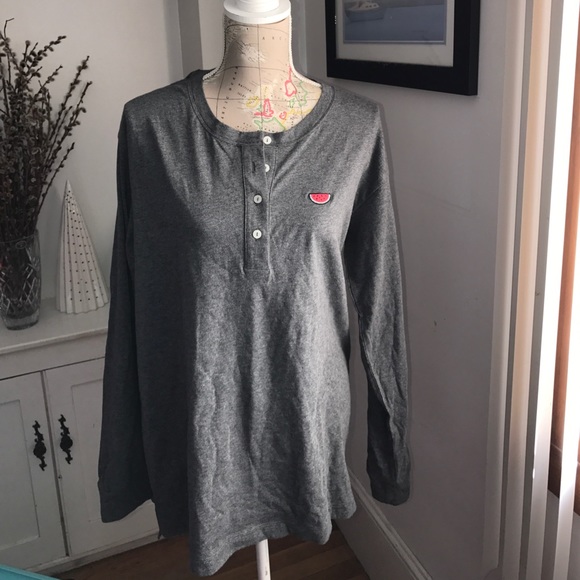 PINK Victoria's Secret Tops - BNWT VS PINK LONG SLEEVE HENLEY TEE