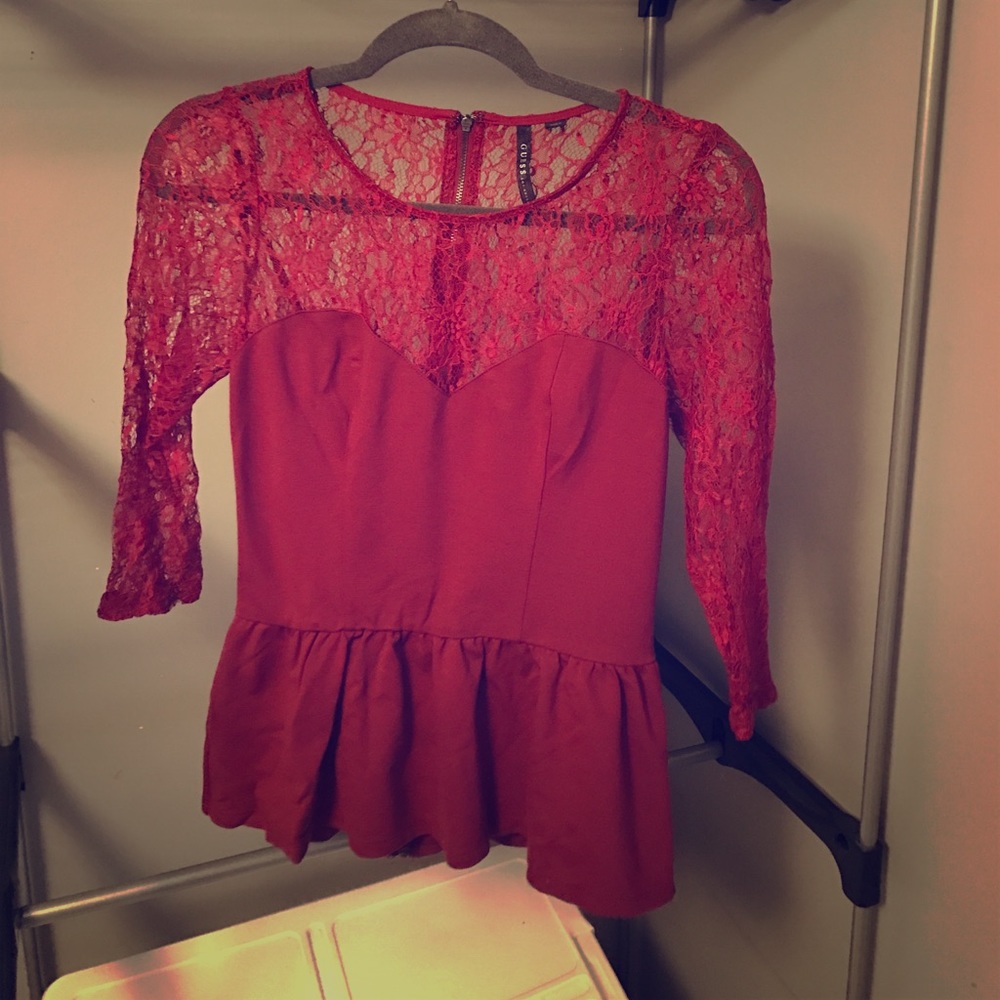 GUESS lace top size medium