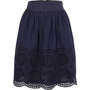 Beautiful French Connection Navy Blue Eyelet Skirt
