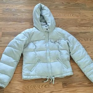 Hollister light grey puffer