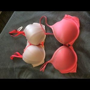 Two (2) 36B Victoria's Secret Push Up Bras