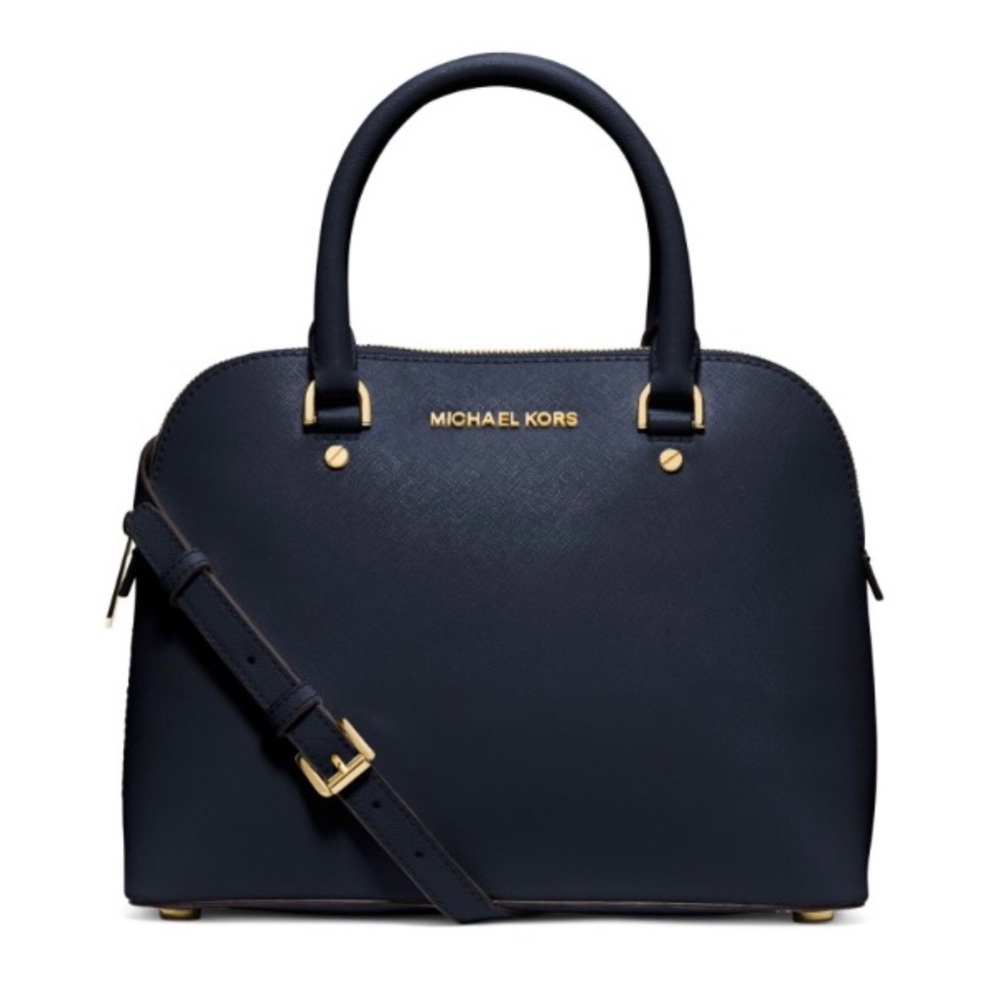 Michael Kors Leather Cindy Dome Satchel Handbag