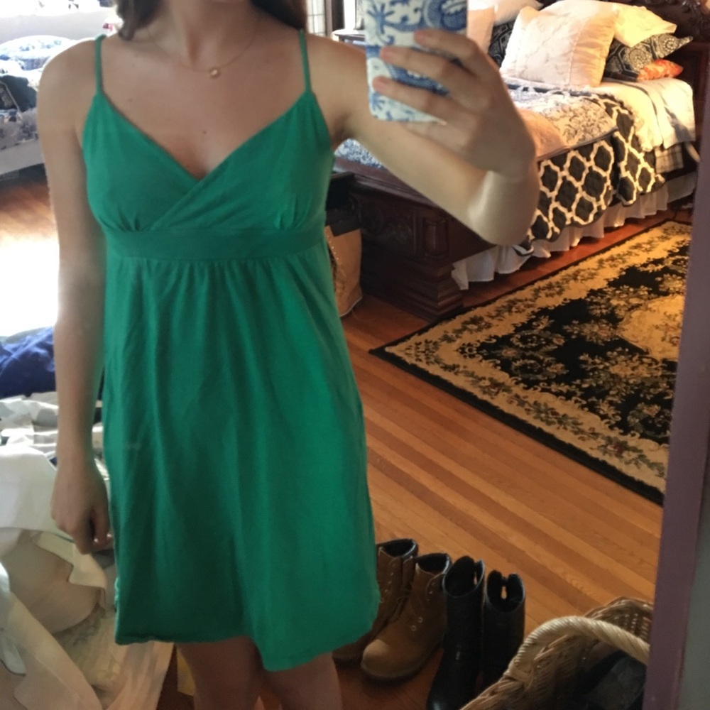 Boden Green Cotton Summer Dress