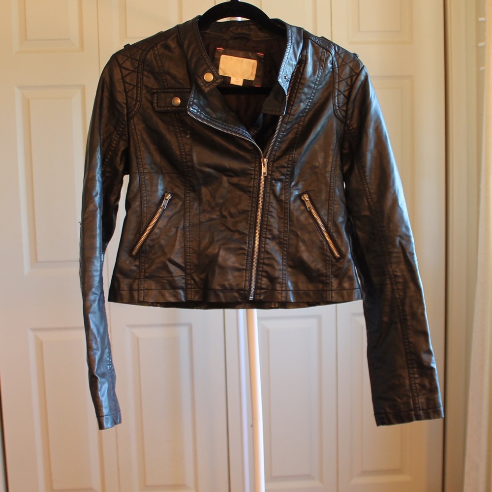 Black Faux Leather Jacket