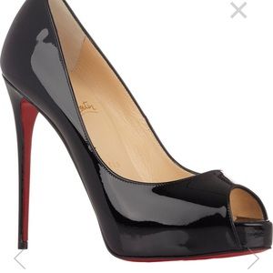 Christian Louboutin Very Prive, Black Patent
