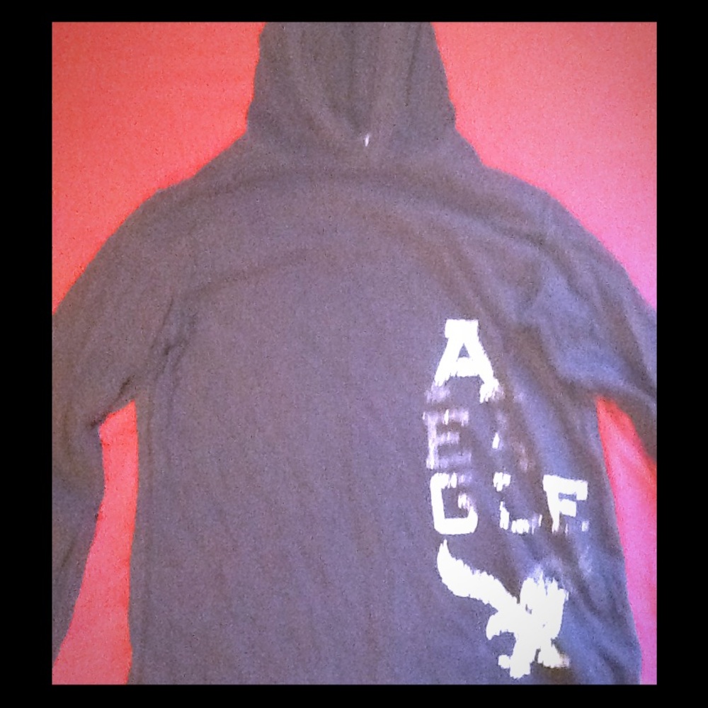 Rough American eagle black hoodie