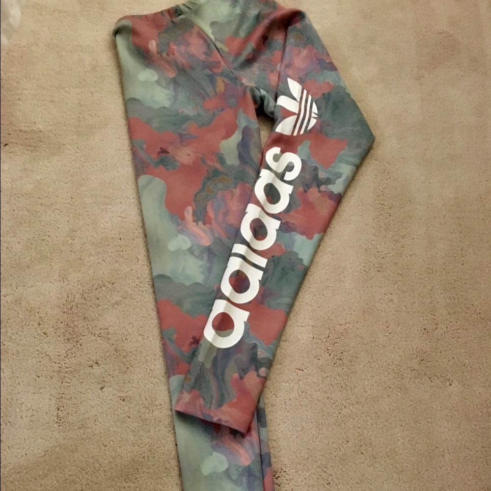 XS adidas leggings, floral print