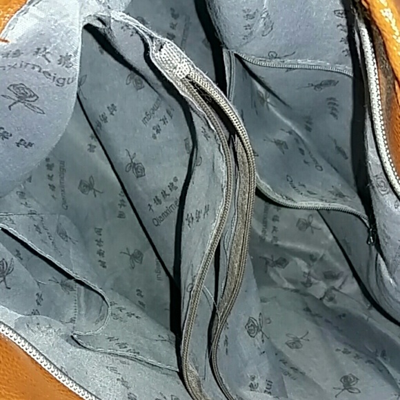 Brown or black hand shoulder bag faux leather with pockets - Picture 2 of 5