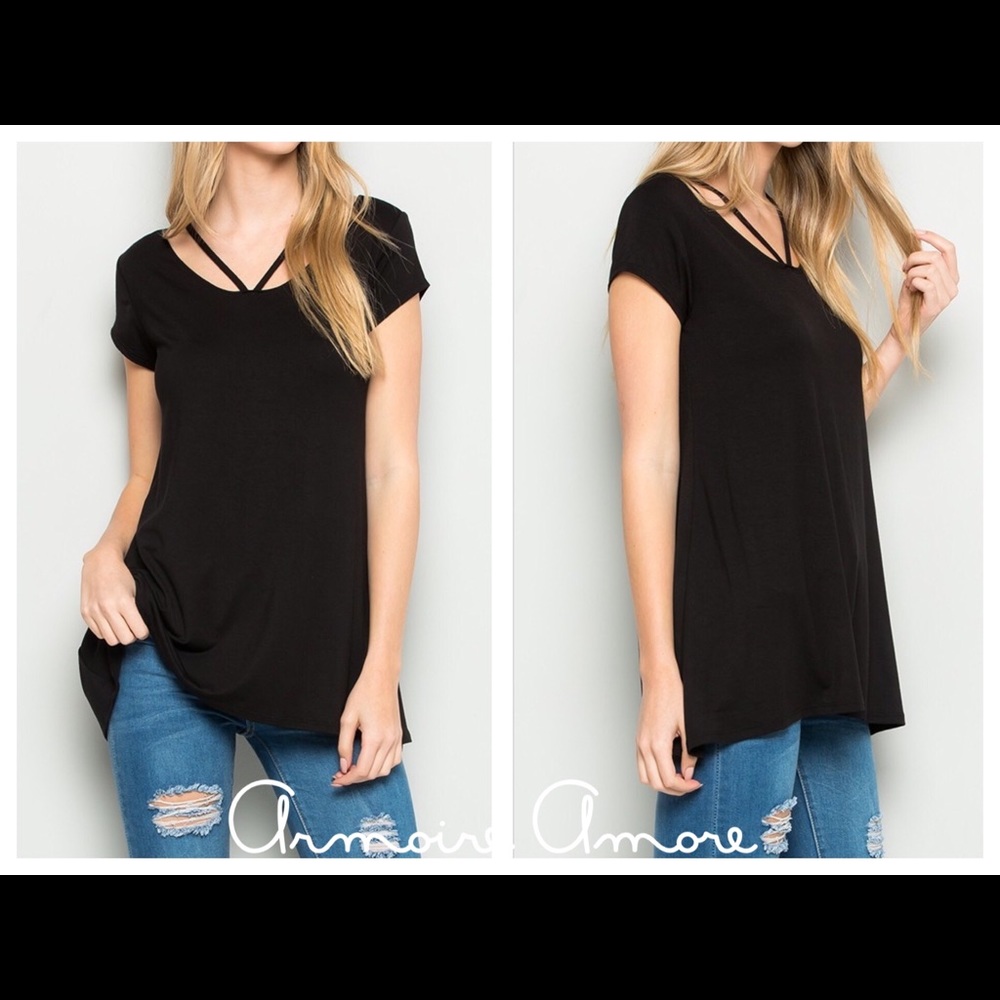 Black Criss Cross Tunic