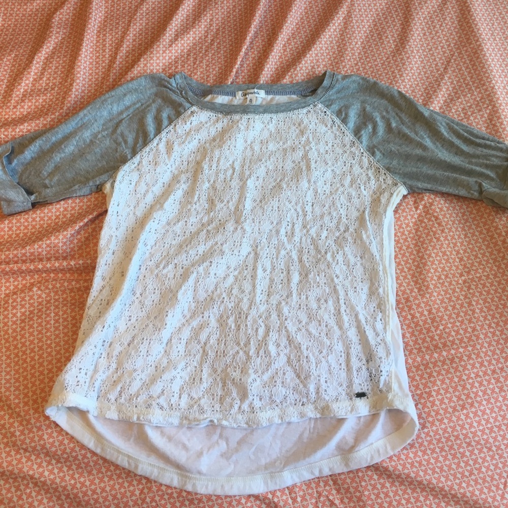 Aeropostale floral 3/4 sleeve shirt