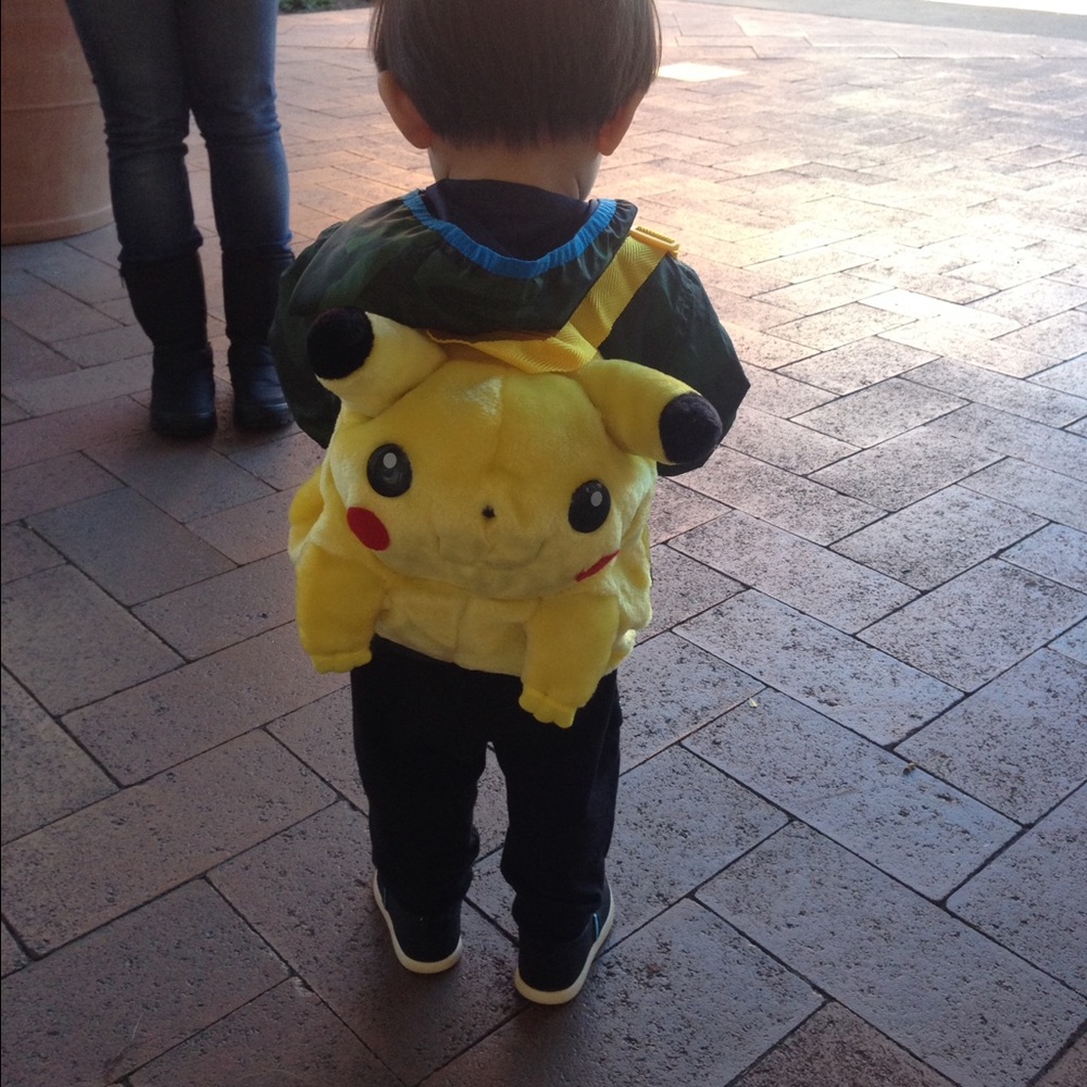 Plush Pokémon backpack.