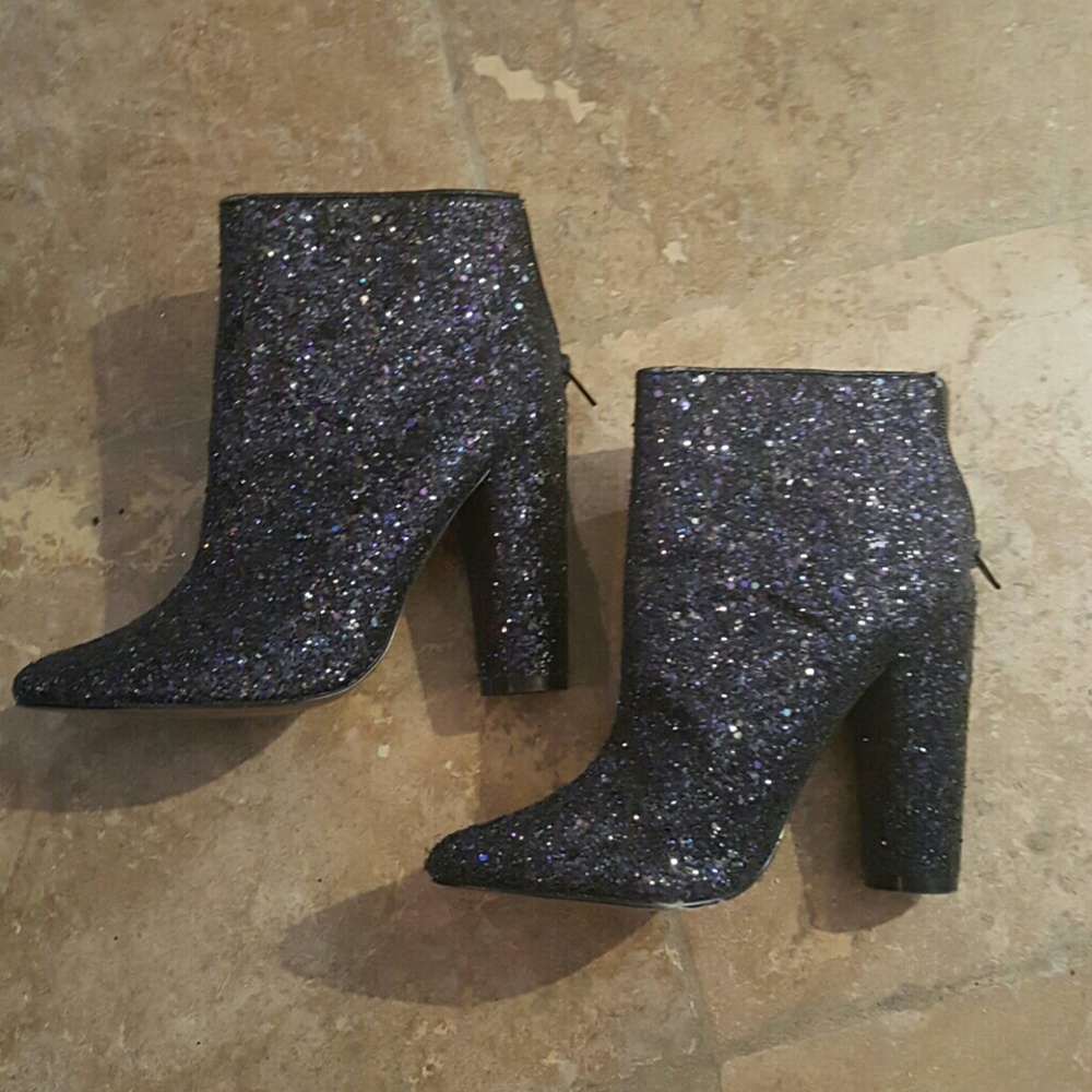 ALDO Sparkle Chunky Ankle Boots