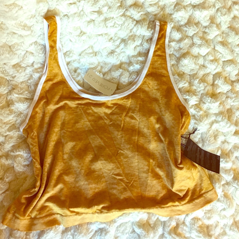 Forever 21 mustard crop top