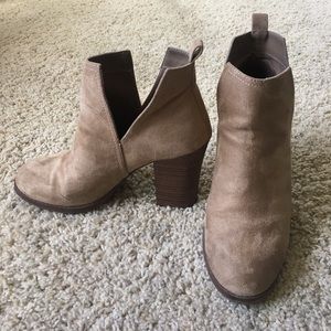 Khaki ankle booties