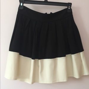 Black and cream mini skirt